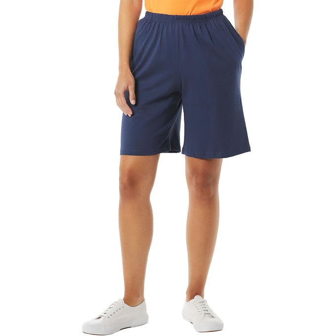 Knit Short - Solid and Print, Navy, large