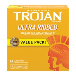 Trojan Ultra Ribbed Condoms&mdash;36 pack, , large