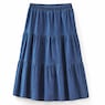 Ruffled Cotton Denim Skirt, , large