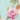 Sweetheart Neck Lounger, Aqua Tossed Roses Border, swatch