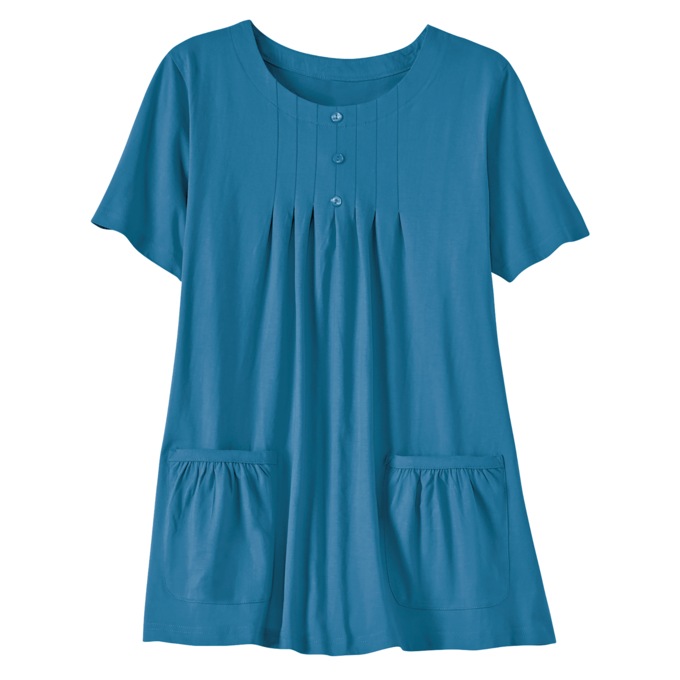 Knit Tunic with Patch Pockets, , large