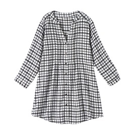 Pintuck Flannel Shirt, , large