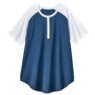 Short-Sleeve Henley Baseball Tunic, , large