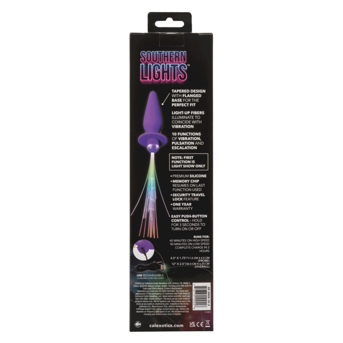 Southern Lights Vibrating Light Up Anal Probe By Calexotics, , large