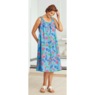 Free-Flowing Shift Dress, Cyan Multi, large