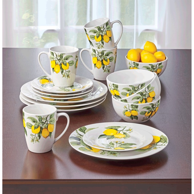 16-Piece Lemon Dinnerware Set, , large