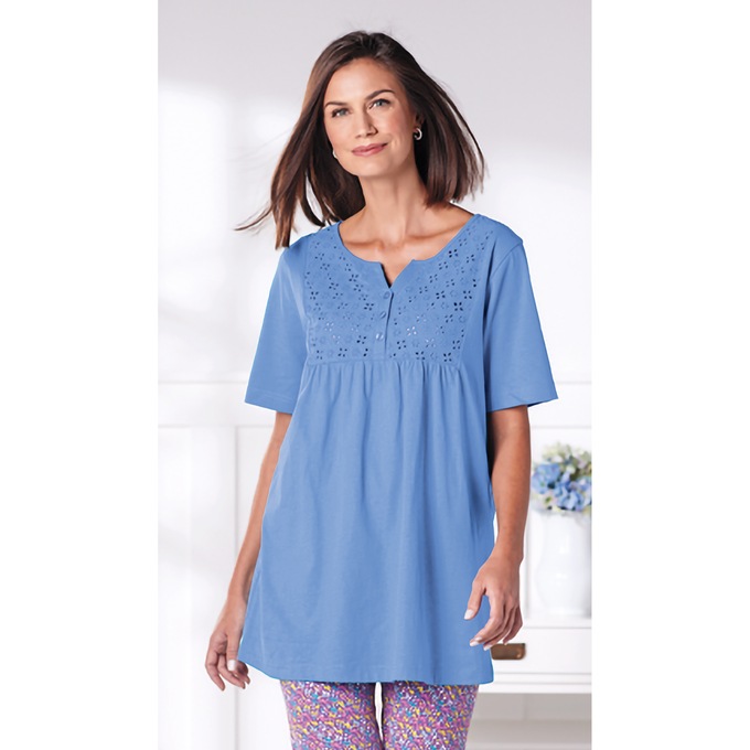 Eyelet Yoke Tunic, , large