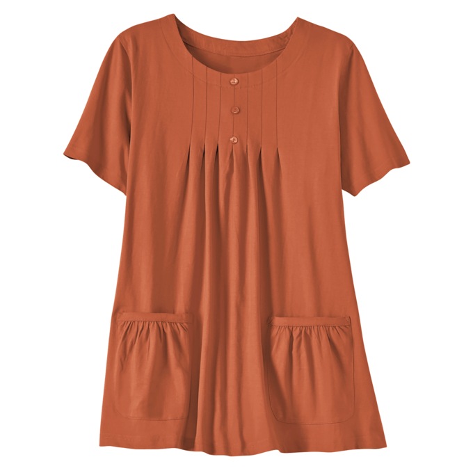 Knit Tunic with Patch Pockets, , large