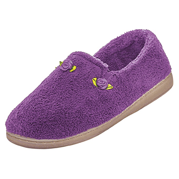 Rosette Slipper, Purple, large