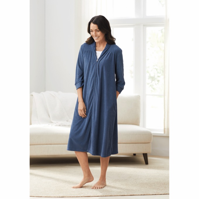 Smocked-Shoulder Duster, , large