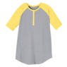 Short-Sleeve Henley Baseball Tunic, , large
