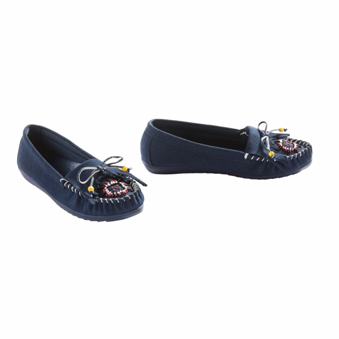 Beaded Moccasin, Buffalo Plaid, large