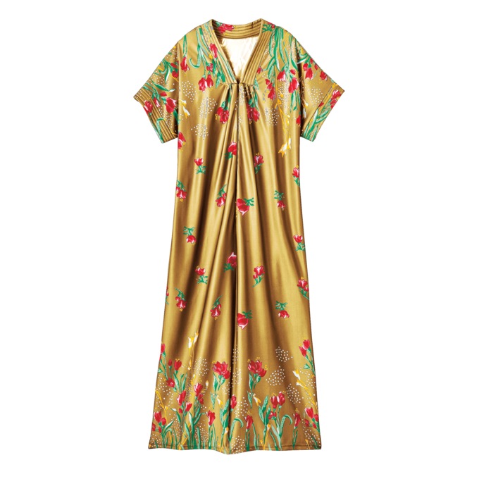 Trapunto Trim Caftan, , large