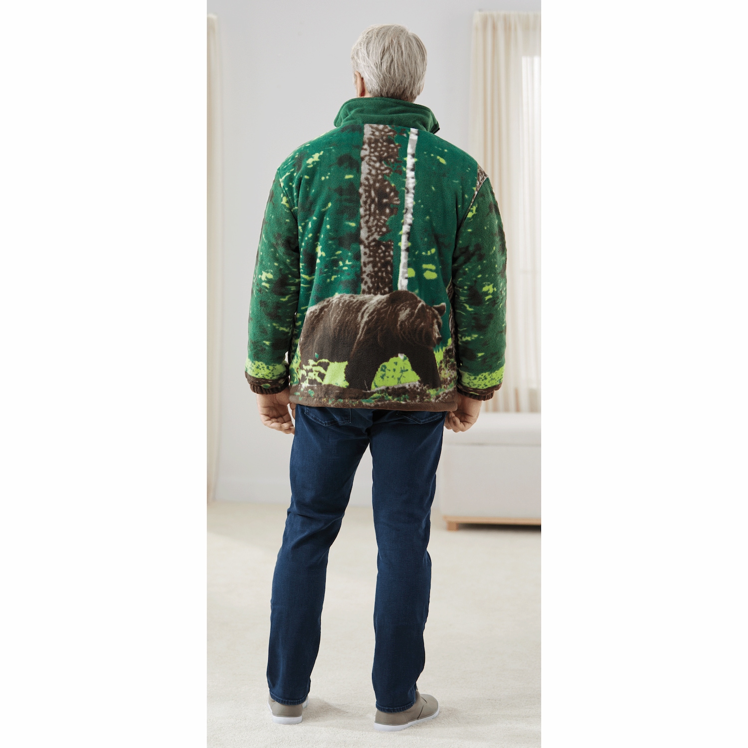 Men's Animal Fleece Jacket Healthy Living