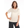 Women's Satin Blouse with Short Sleeves, , large