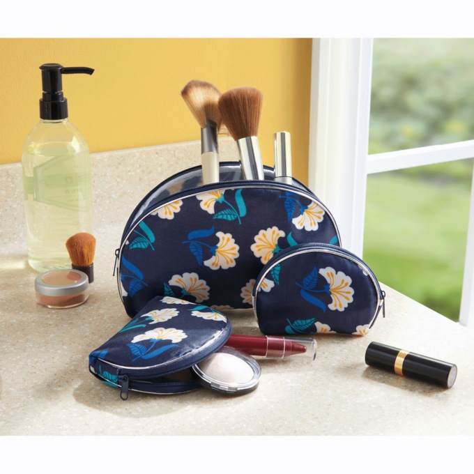 3-Piece Cosmetic Bag Set, , large