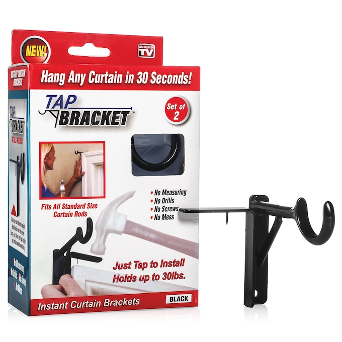 Set of 2 Tap Bracket, Black, large