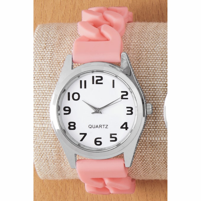 Women's Stretch Watch, Pink, large
