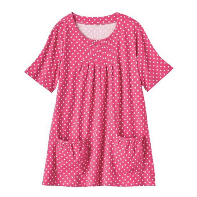 Knit Tunic with Patch Pockets - Print, , large