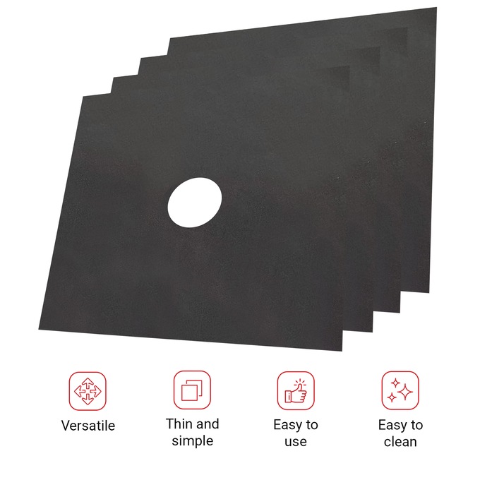 Set of 4 Gas Range Protectors, , large