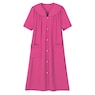 Short-Sleeve Snap-Front Duster with Pockets, , large