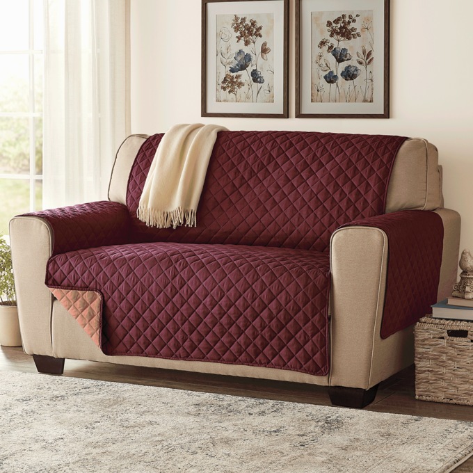 Color Connection Reversible Furniture Protector, Burgundy Spice, large