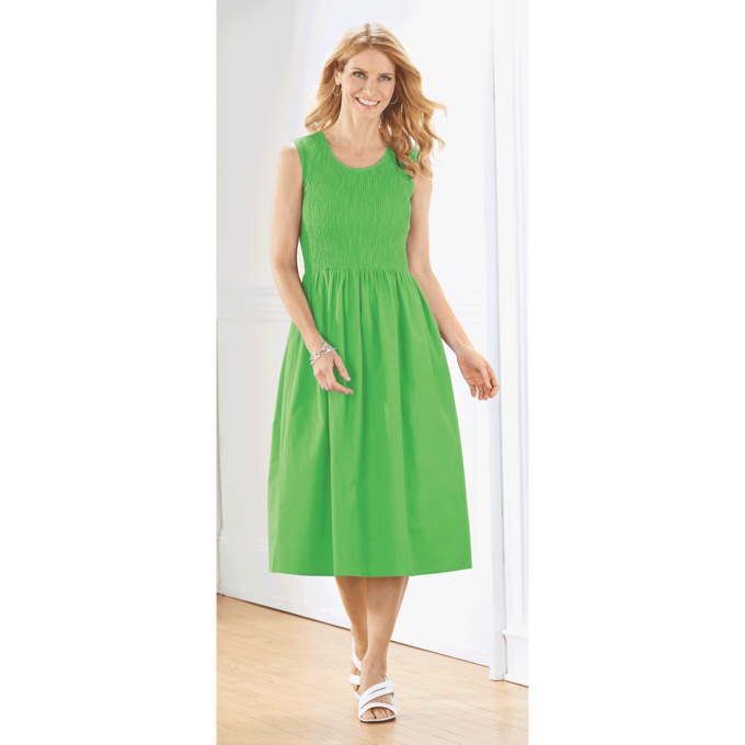 Smocked Bodice Sundress, , large