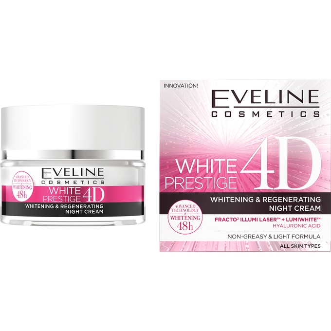 Eveline Cosmetics White Prestige 4D Whitening & Regenerating Night Cream, , large