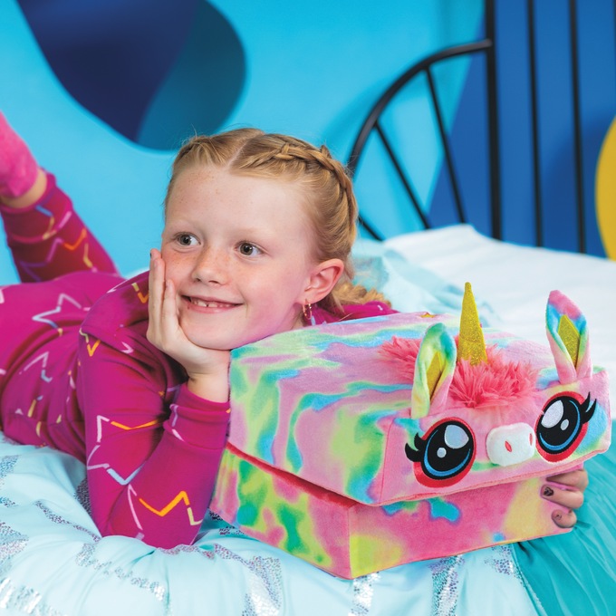 Pillow Cube Kid, Rainbow Unicorn, large