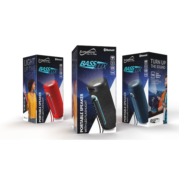 Supersonic Portable Speaker with Flashlight, , large