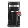 Elite Gourmet 1-Cup Coffee Maker with Travel Mug, Black, large