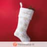 Golden Snowflake Christmas Stocking, , large
